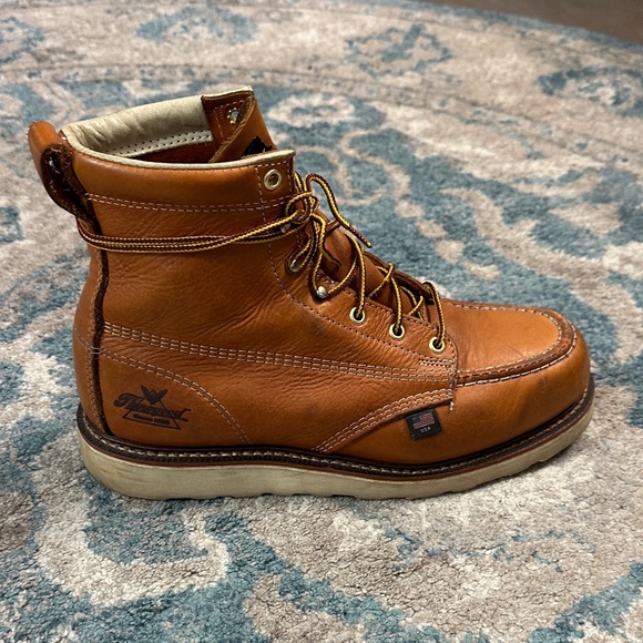 Thorogood Men's Tan Leather Work Boots 9.5D - Picture 9 of 10